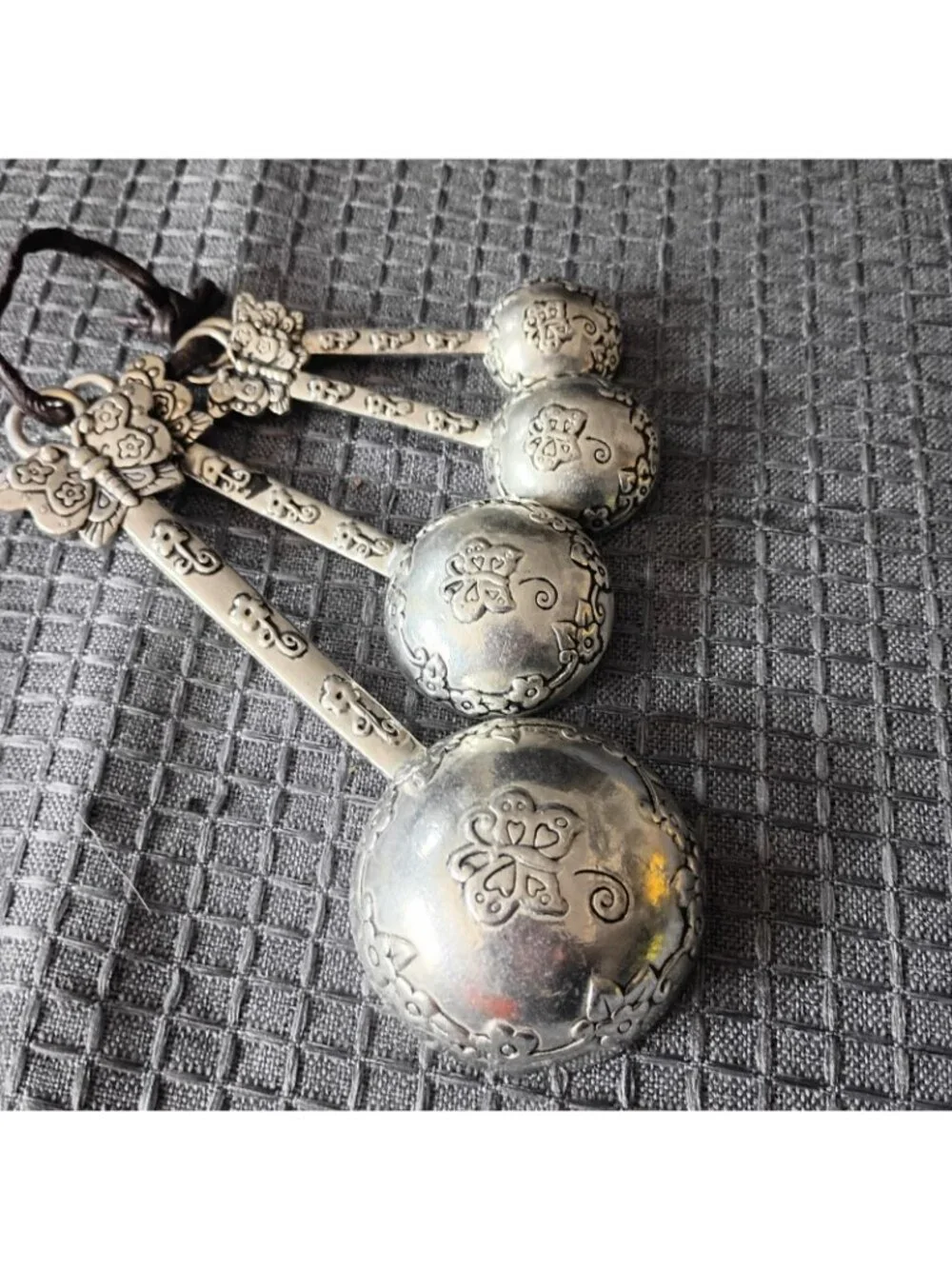 measuring spoon set Floral Sterling Steel